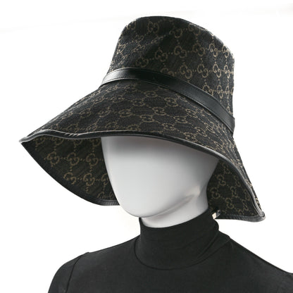 Gucci Monogram Wide Brim Hat M Black 2 of 9