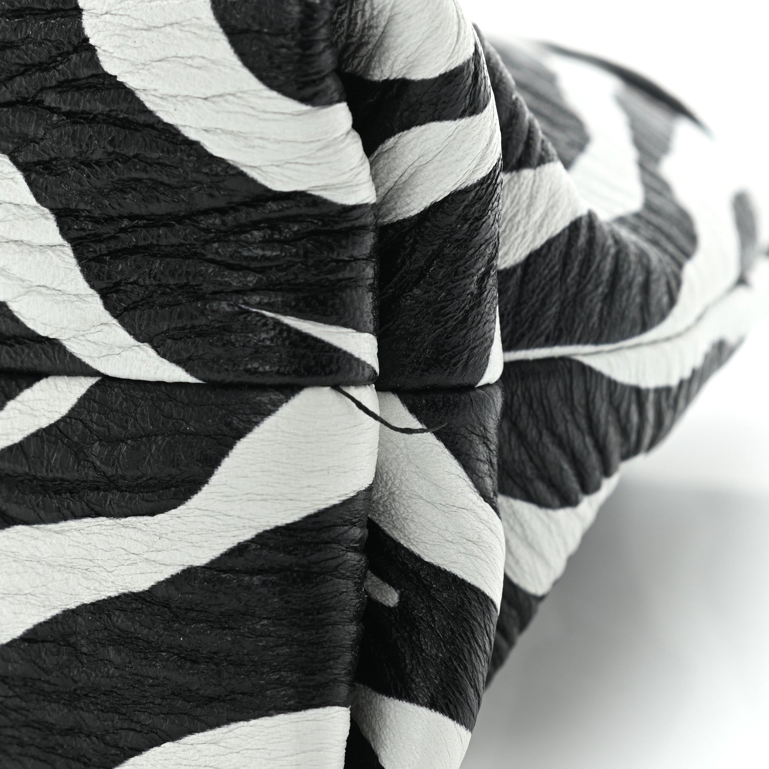 Bottega Veneta Nappa BV Trine Clutch Zebra 10 of 10
