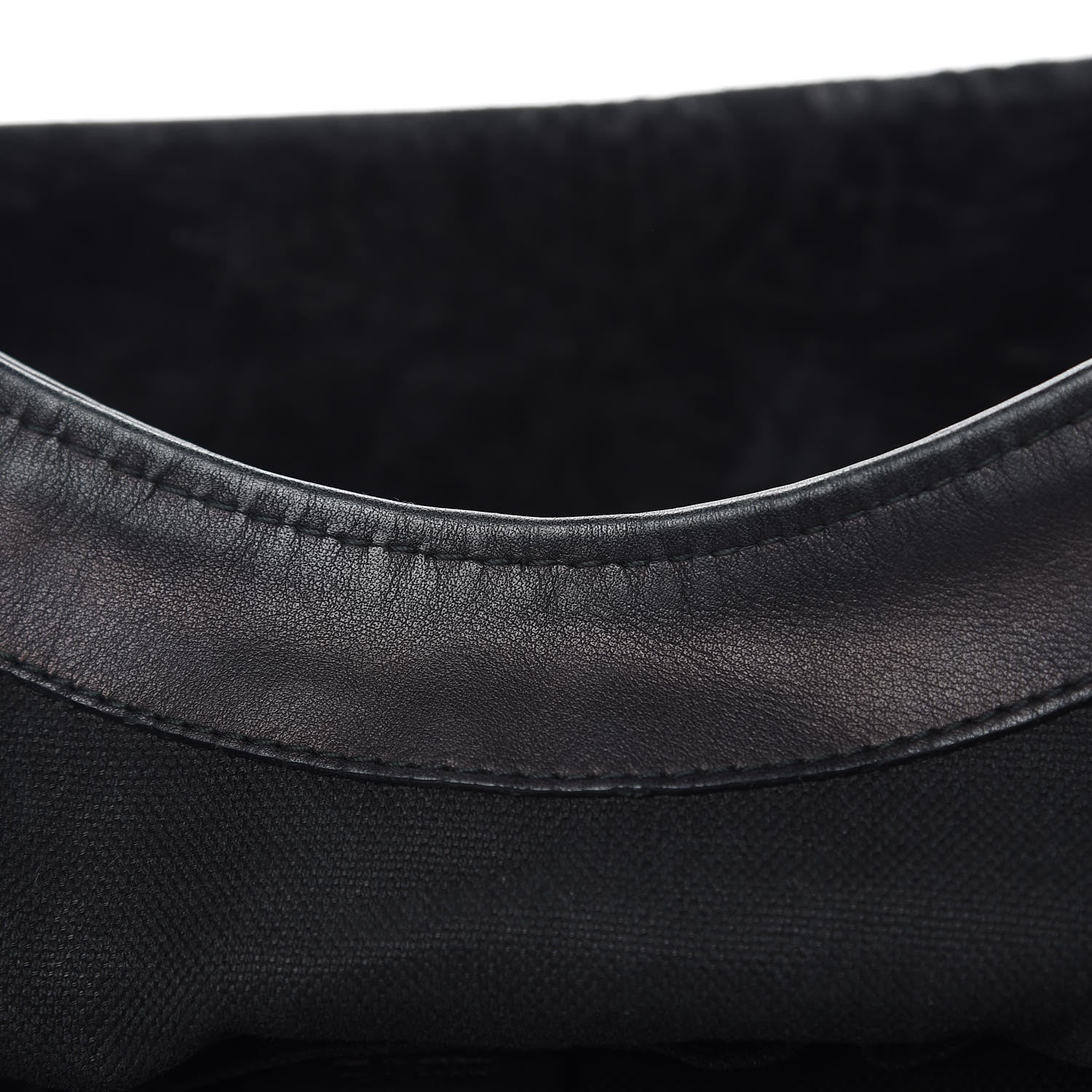 Gucci Nubuck Brocade Medium Soft Stirrup Shoulder Bag Black 16 of 18
