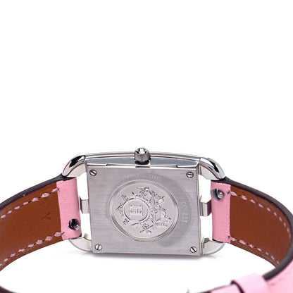 Hermes Stainless Steel Swift Diamond Pink Sapphire Mother of Pearl 23mm Cape Cod Quartz Watch Rose Sakura 4 of 7