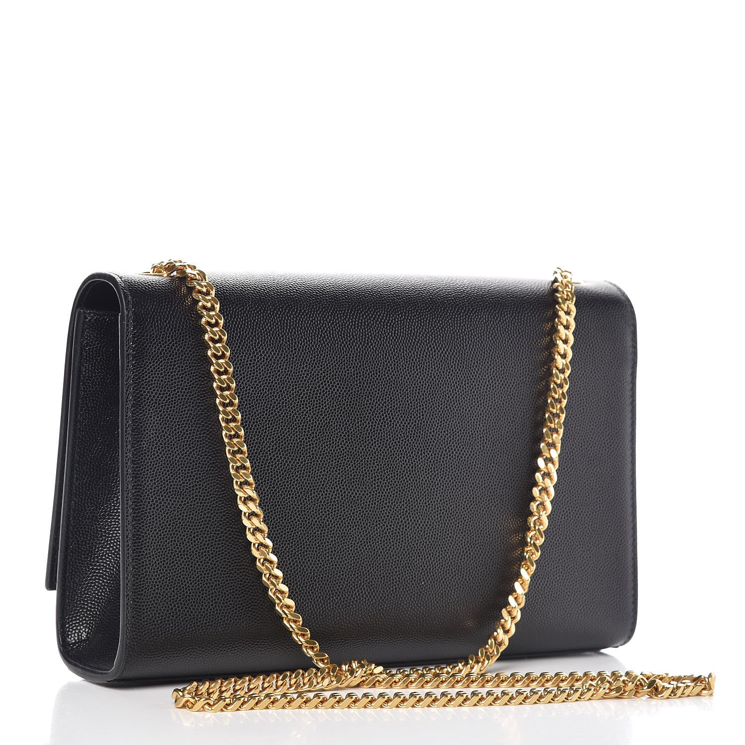Saint Laurent Grain De Poudre Medium Classic Monogram Kate Satchel Black 3 of 10