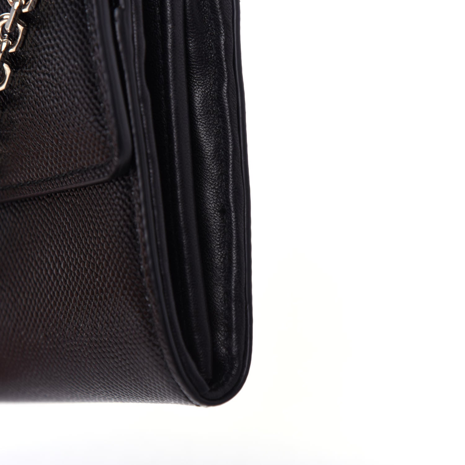 Christian Dior Grained Calfskin Mania Rendez-Vous Chain Wallet Black 9 of 9