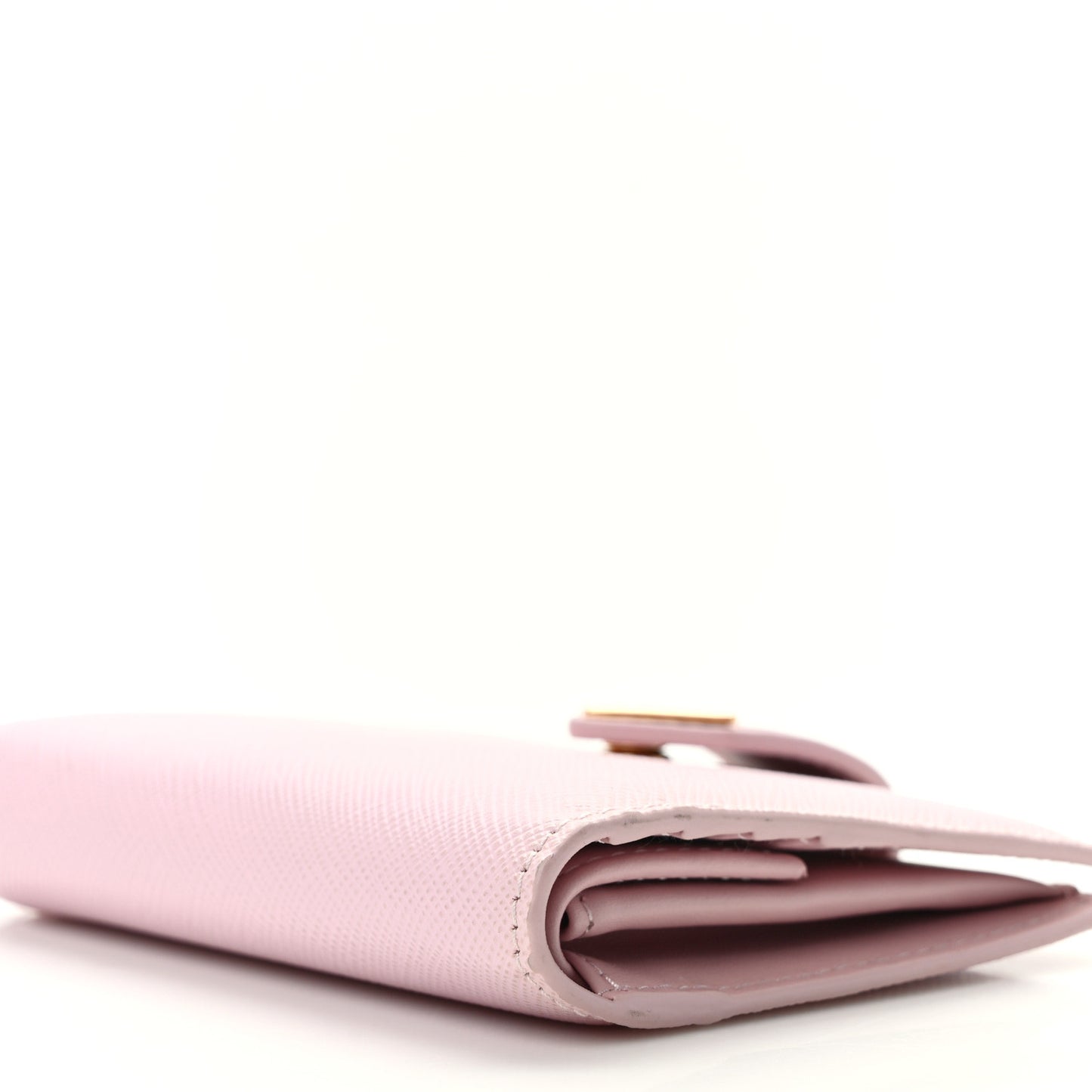 Saffiano Small Triangle Bi-Fold Tab Wallet Alabastro