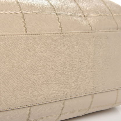 Chanel Caviar Square Stitched Large Tote Beige 26 of 26