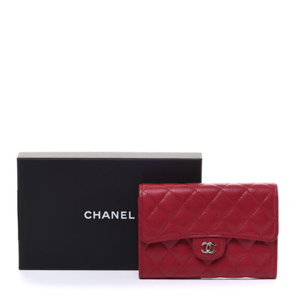Chanel Caviar Quilted Medium Flap Wallet Dark Pink 11 of 11