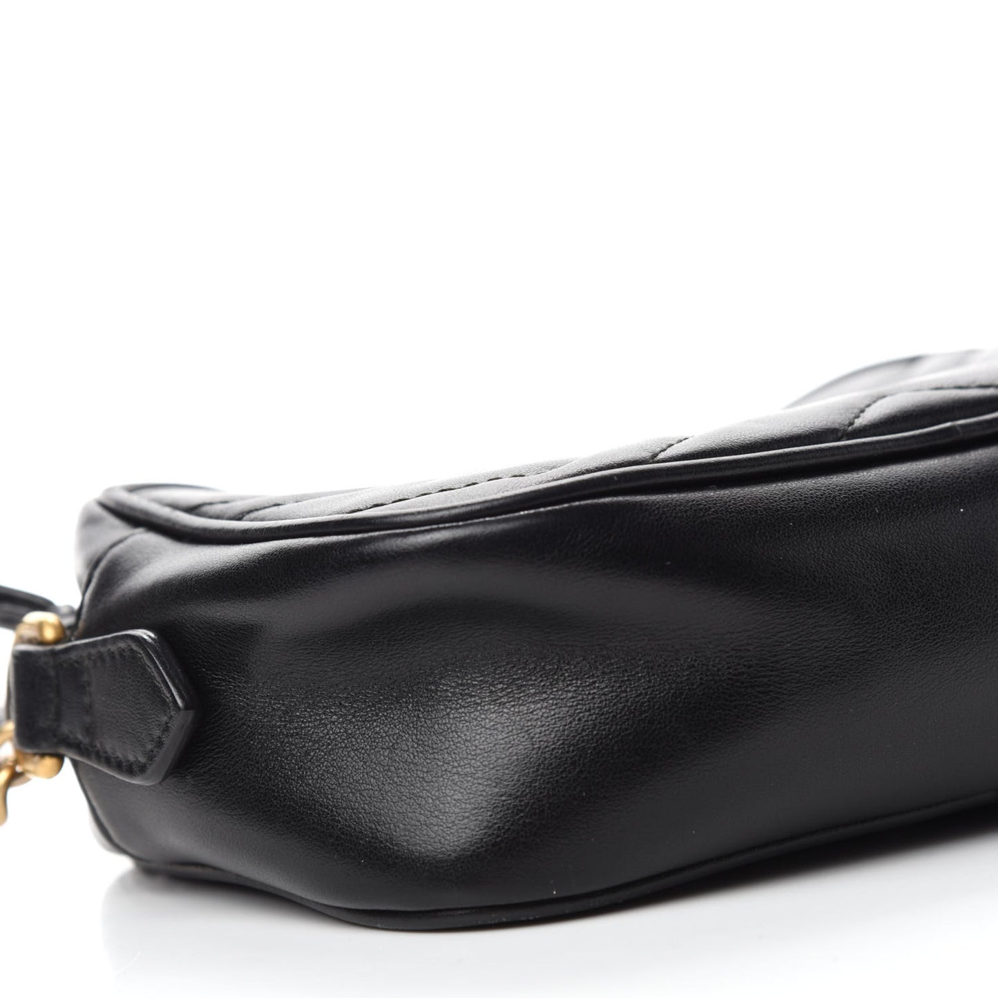 Calfskin Matelasse Mini GG Marmont Chain Shoulder Bag Black