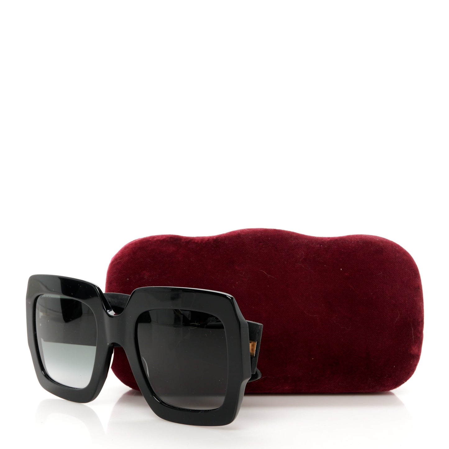 Square Frame Glitter GG0102S Sunglasses Black