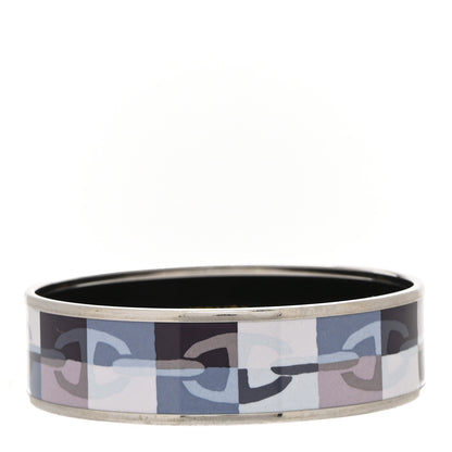 Hermes Enamel Printed Optique Chaine D'Ancre Wide Bracelet 65 1 of 6