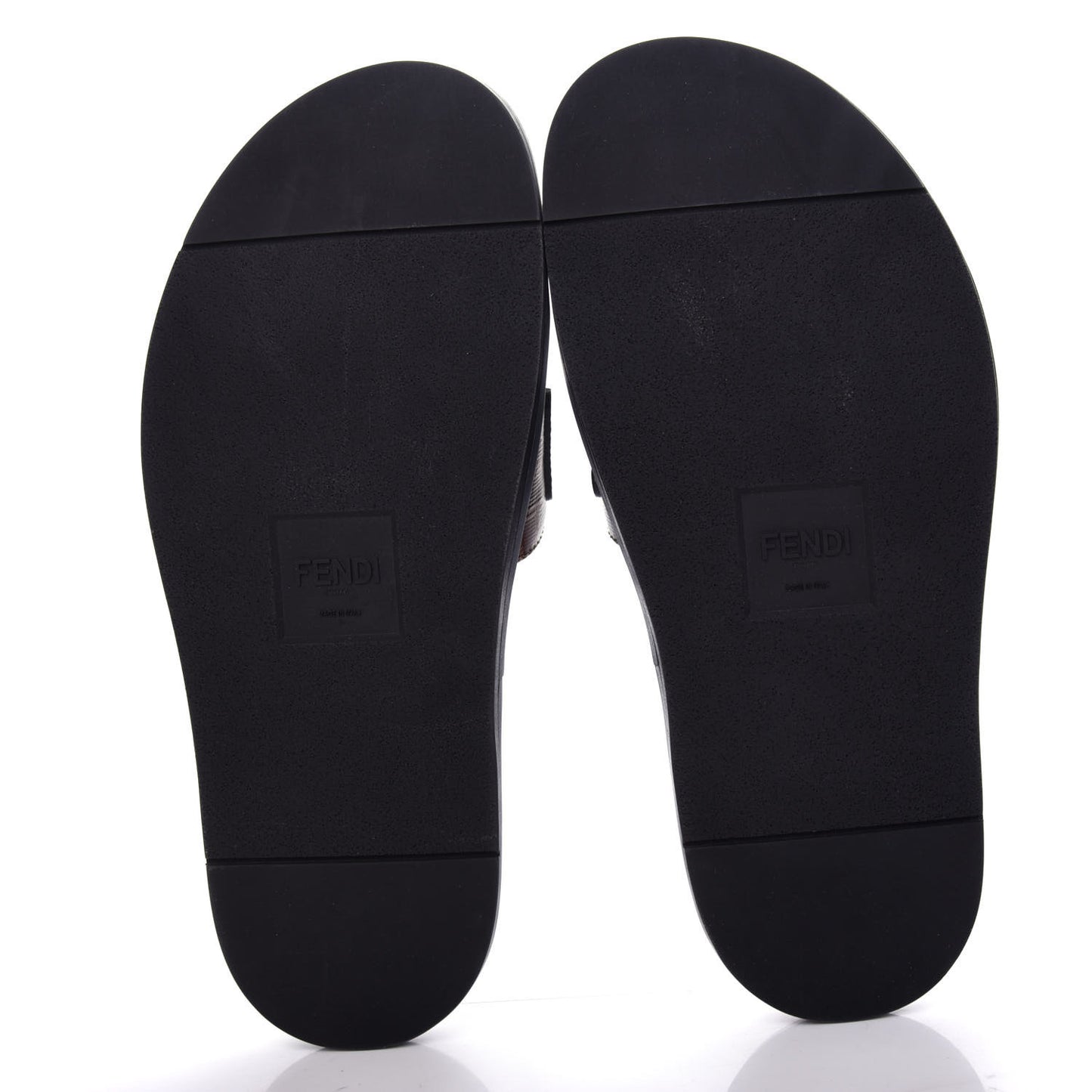 X FILA Glazed Fabric Calfskin FF 1974 Mania Mens Slide Sandals 7 Mogano Panna Blueberry Caipiroska