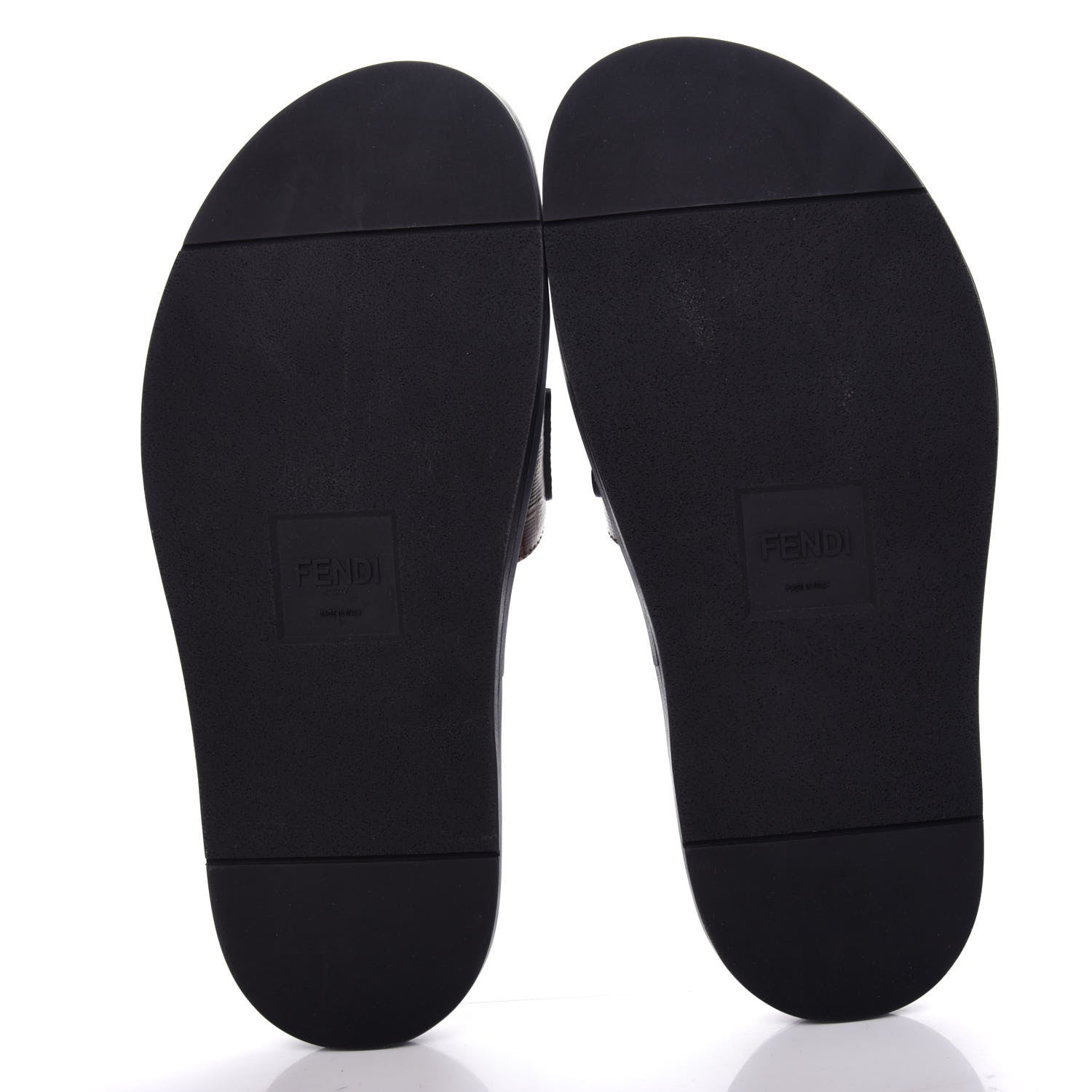 Fendi X FILA Glazed Fabric Calfskin FF 1974 Mania Mens Slide Sandals 7 Mogano Panna Blueberry Caipiroska 6 of 10