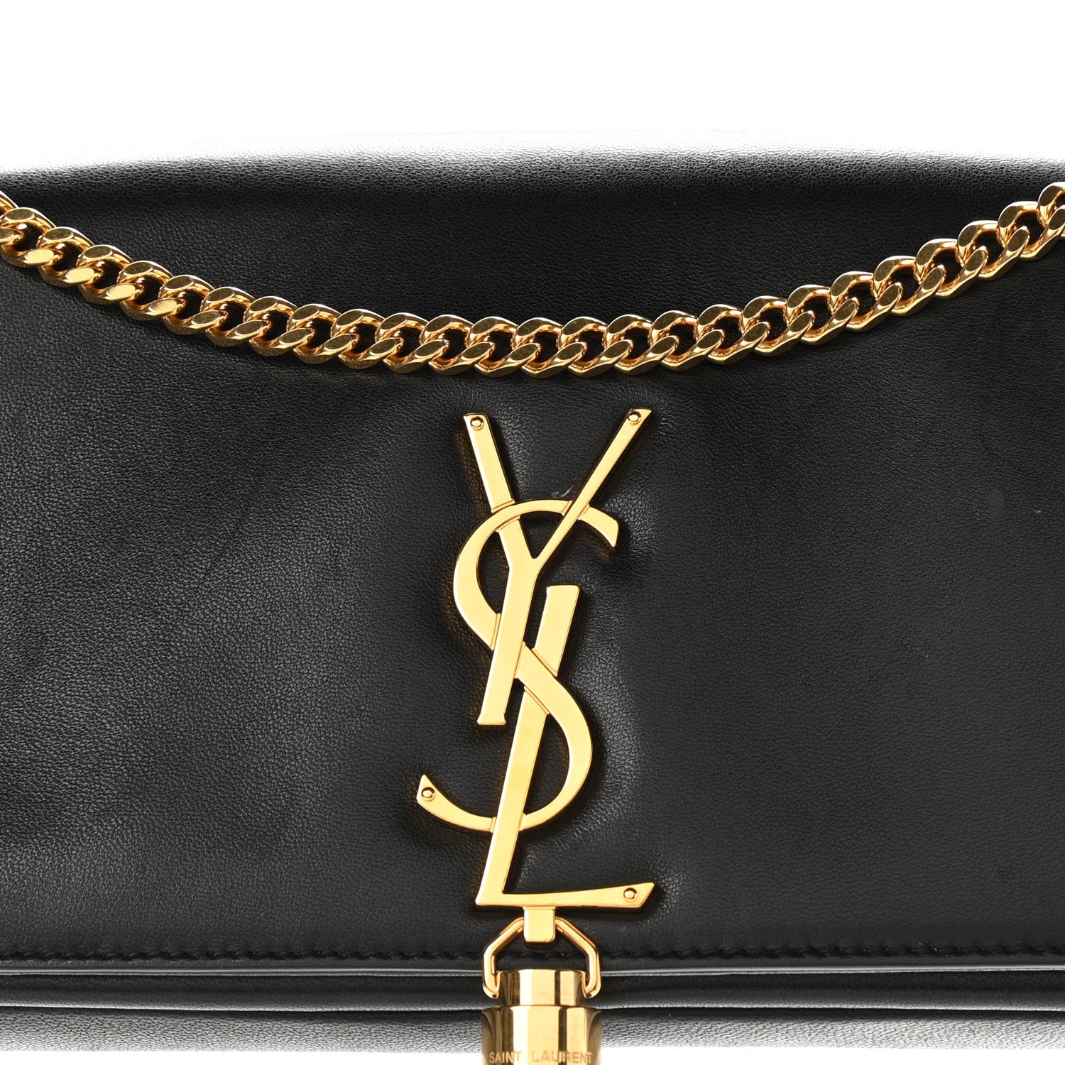 Saint Laurent Lambskin Monogram Tassel Kate 99 Black 8 of 15