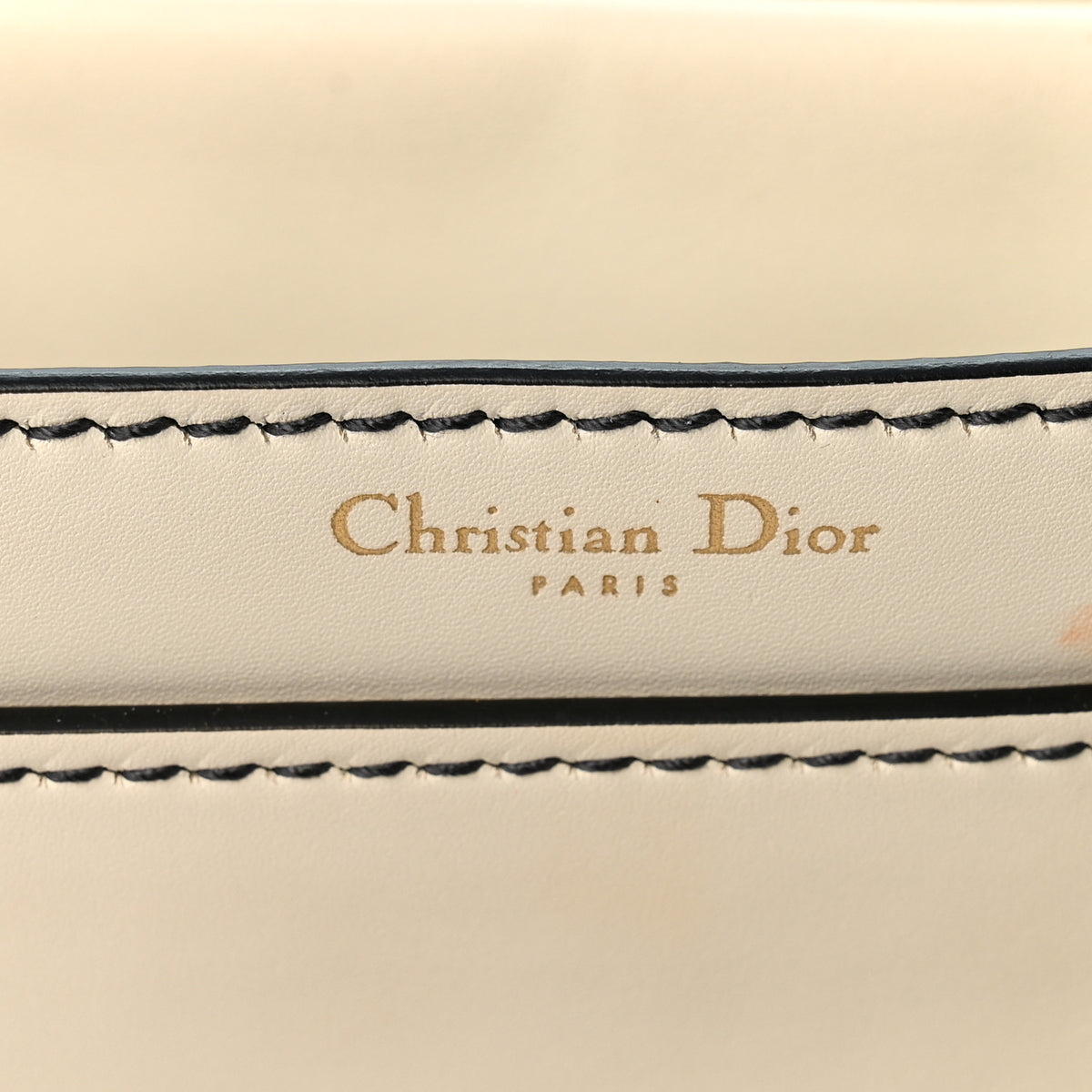 Calfskin J'Adior Chain Flap Bag Off White