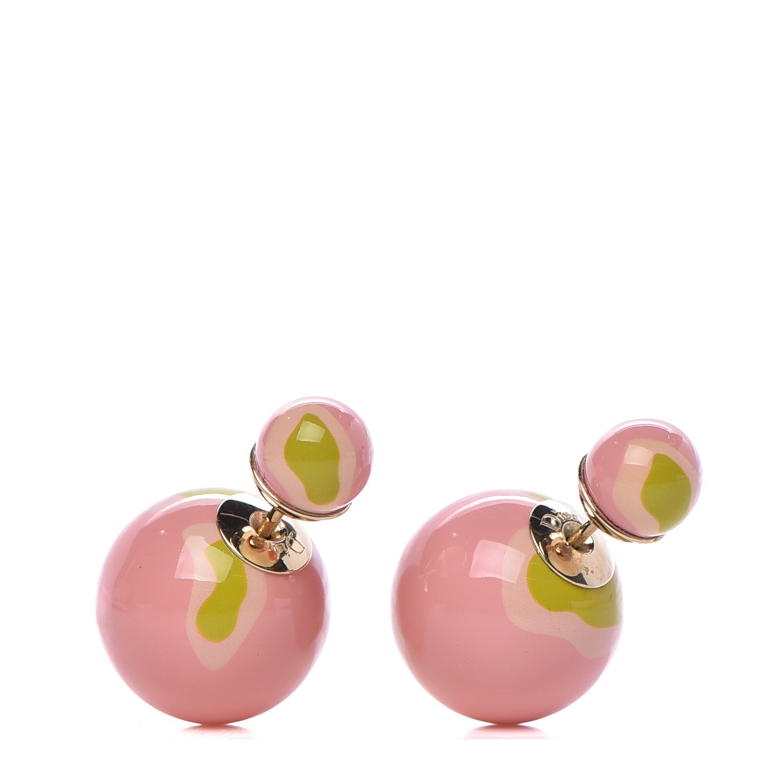 Christian Dior Printed Mise En Dior Tribal Earrings Pink 1 of 4