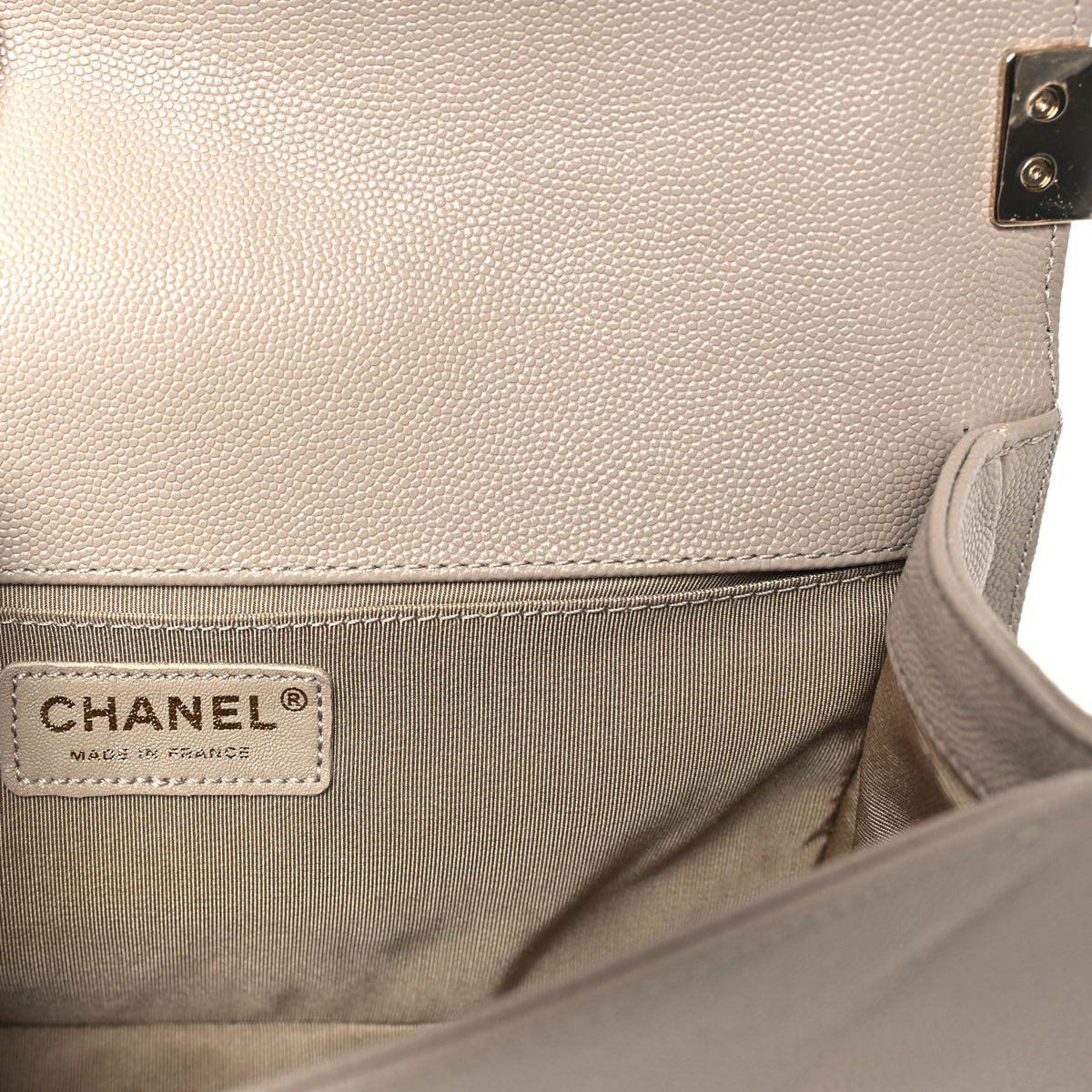 Chanel Caviar Quilted Medium Boy Flap Dark Beige 6 of 11