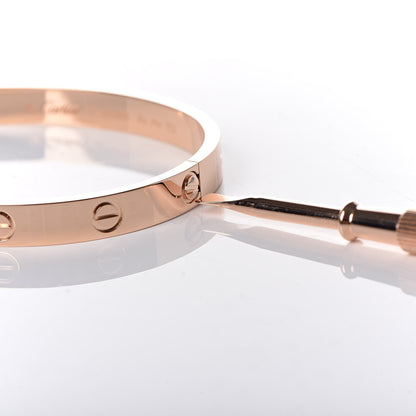 Cartier 18K Pink Gold LOVE Bracelet 17 6 of 7