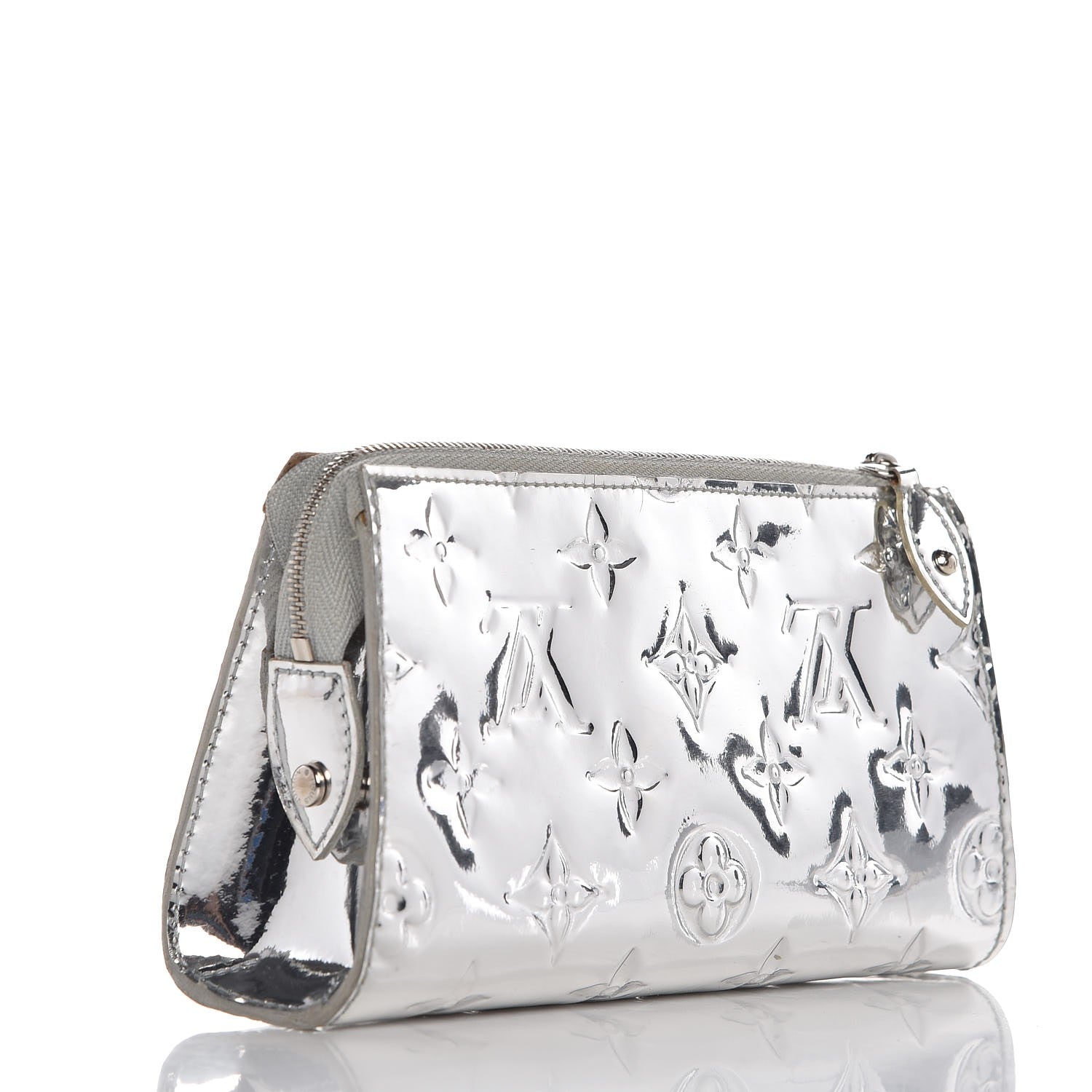 Louis Vuitton Monogram Miroir Trousse Cosmetic Bag Silver