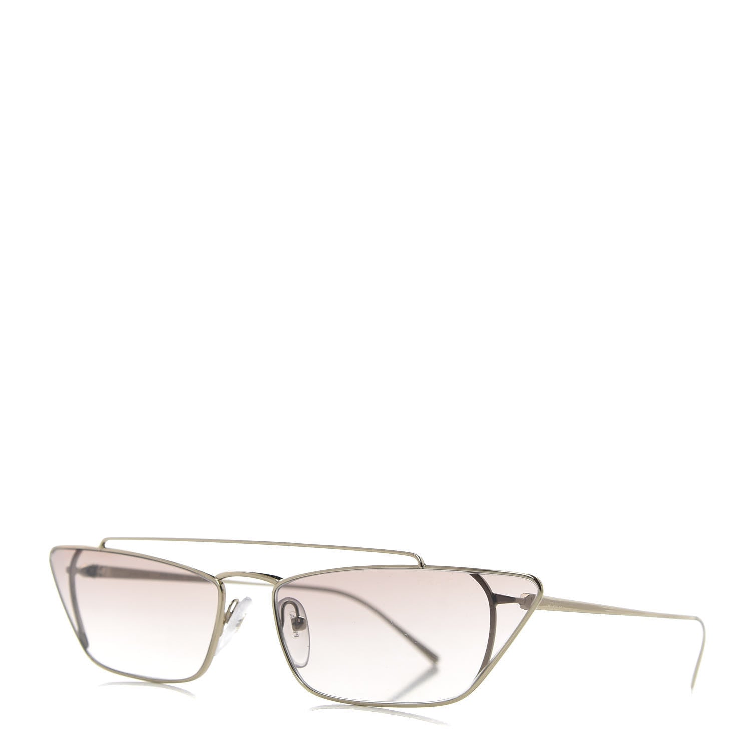 Prada Cat Eye Sunglasses SPR 64U Gold 1 of 7