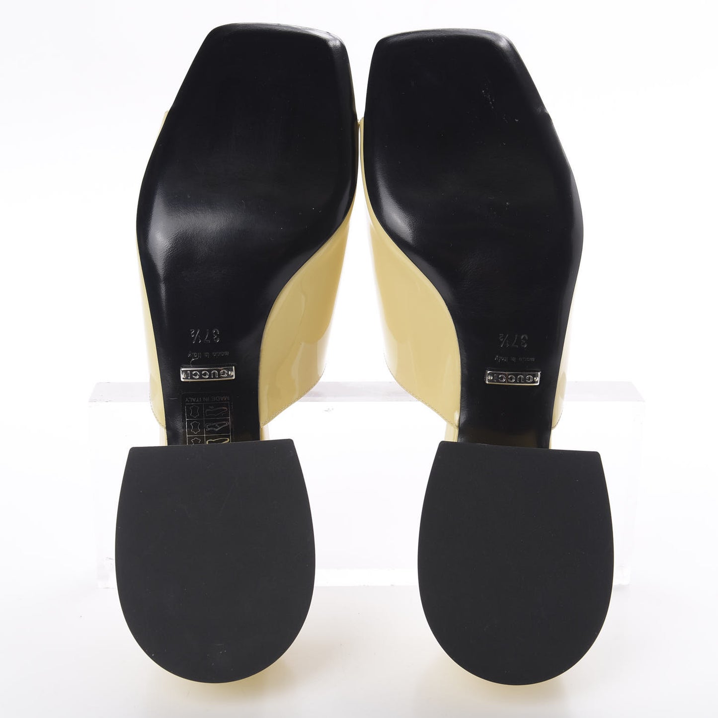 Patent Lexi Horsebit Mid-Heel Slide Sandals 37.5 Burro