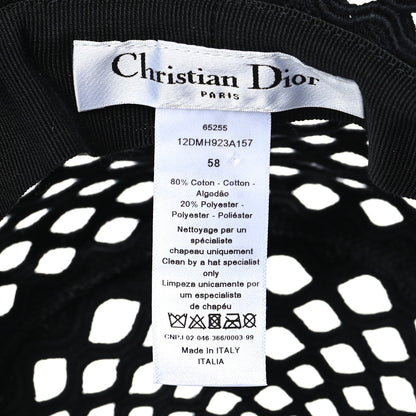 Christian Dior Mesh Small Brim Bucket Hat 58 Black 8 of 8