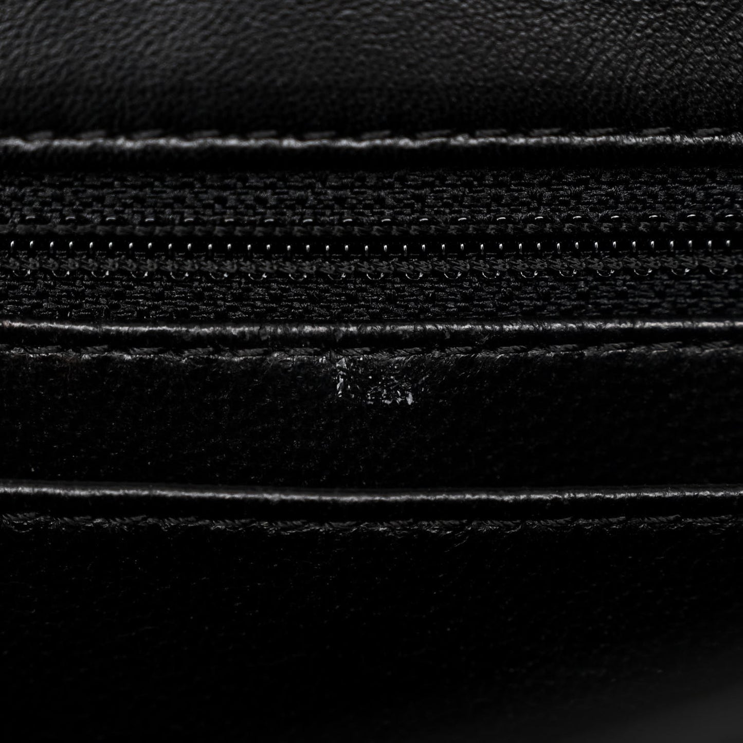 Patent Quilted Jumbo Single Flap Black