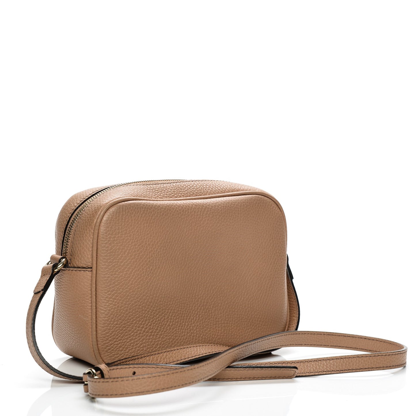 Pebbled Calfskin Small Soho Disco Bag Rose Beige