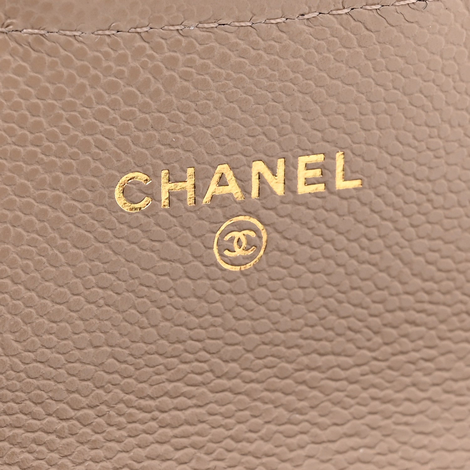 Chanel Caviar Quilted Flap Card Holder Wallet Dark Beige 6 of 8