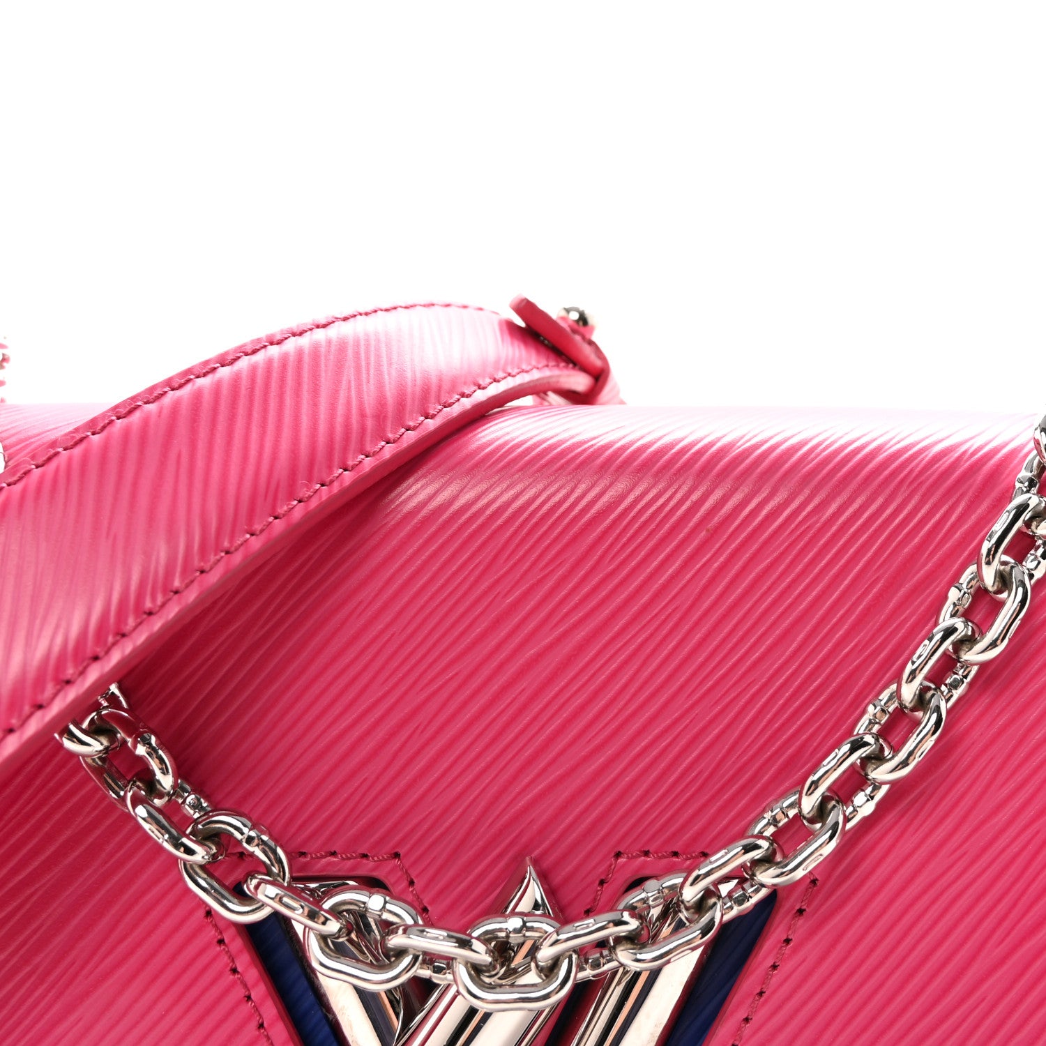 Louis Vuitton Epi Twist Shoulder Bag MM Pink Blue 6 of 8
