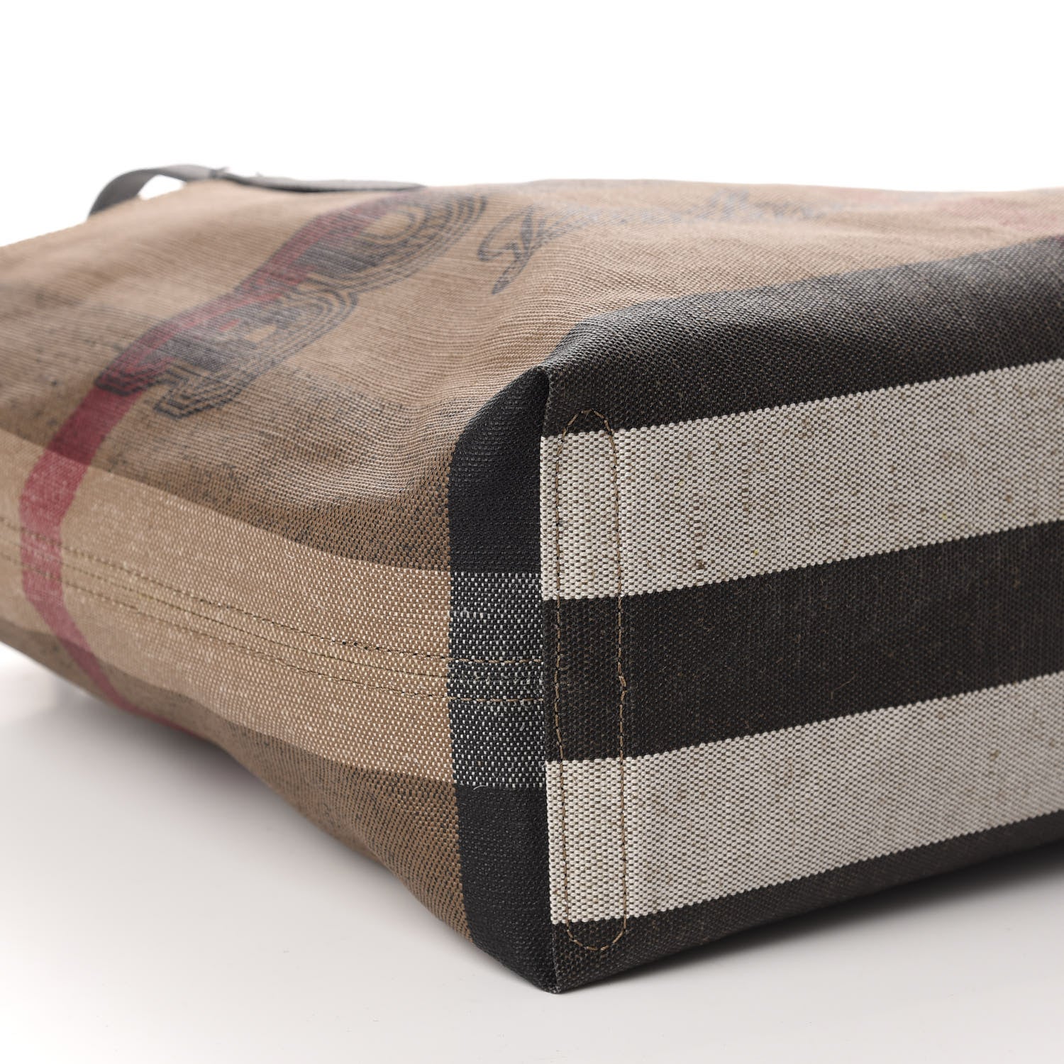 Burberry Coated Canvas Mega Check Medium Doodle Tote Black 6 of 9