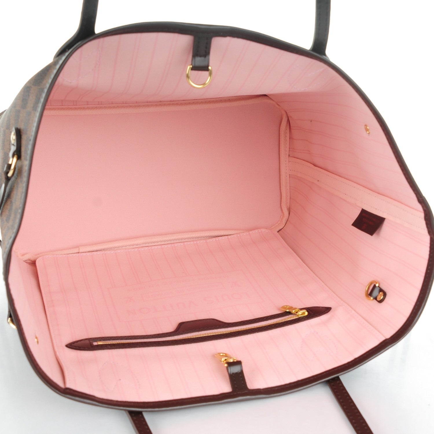 Louis Vuitton Damier Ebene Neo Neverfull MM Rose Ballerine 5 of 8