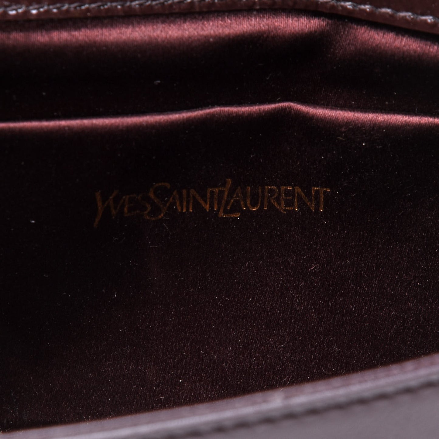 Textured Patent Calfskin Monogram Large Belle De Jour Clutch Dark Brown