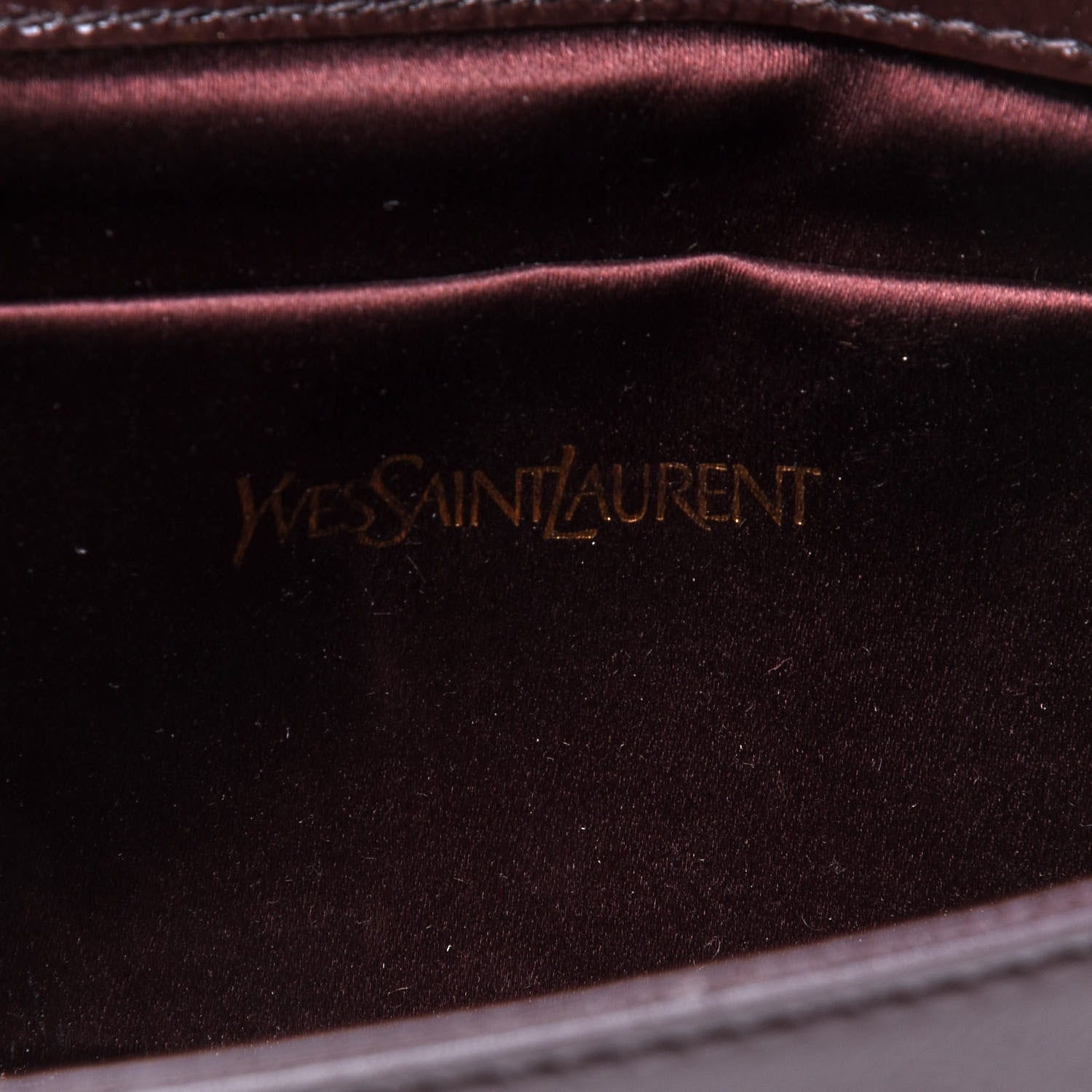 Saint Laurent Textured Patent Calfskin Monogram Large Belle De Jour Clutch Dark Brown 6 of 10