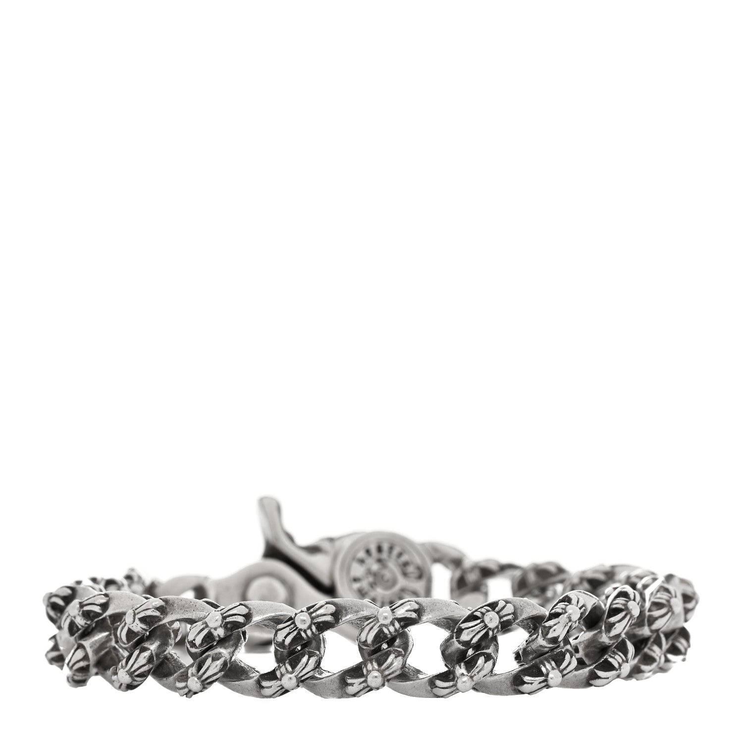 Chrome Hearts Sterling Silver Lobster Clasp Cuban Link Bracelet 2 of 3