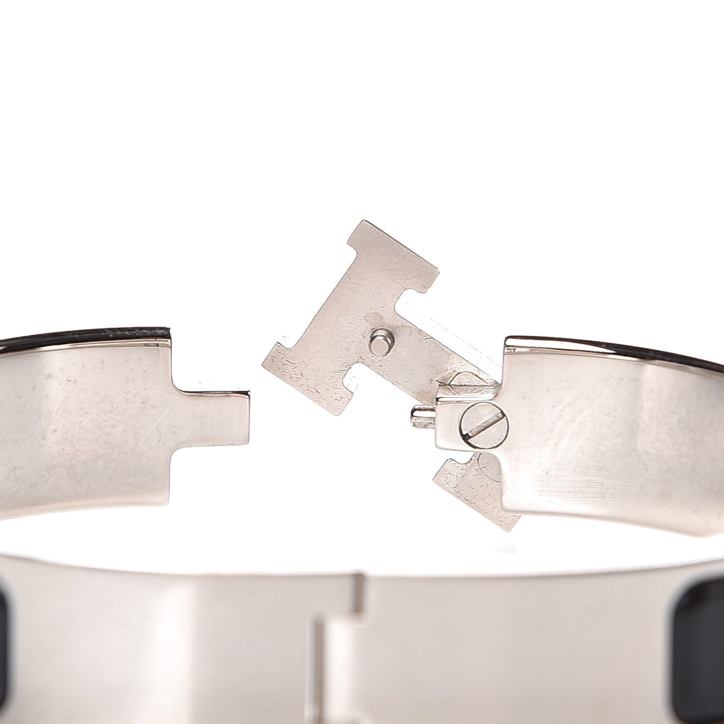 Enamel Narrow Clic Clac H Bracelet PM Black
