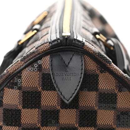Louis Vuitton Damier Paillettes Speedy 30 Black 6 of 9