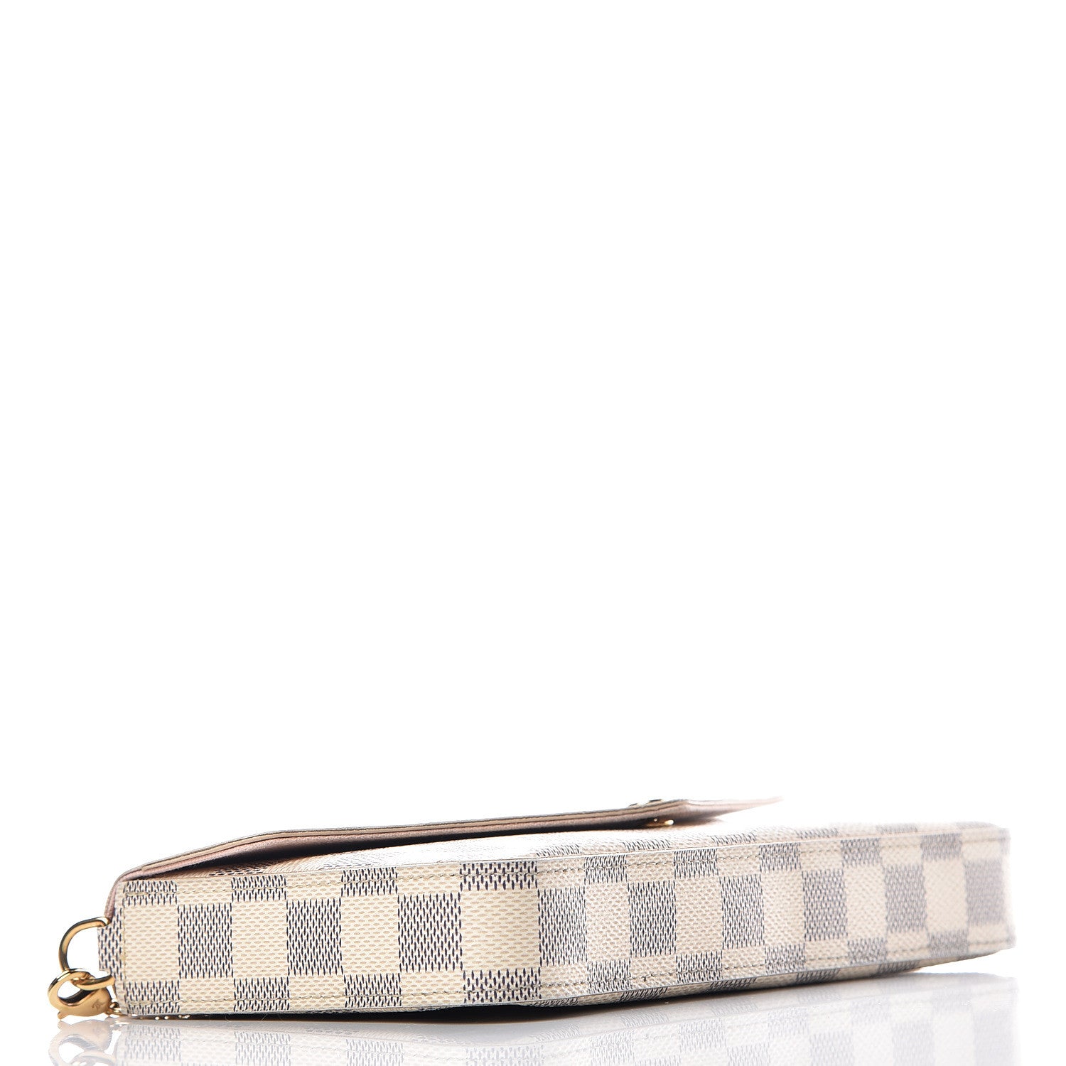 Louis Vuitton Damier Azur Pochette Felicie Chain Wallet Rose Ballerine 5 of 11