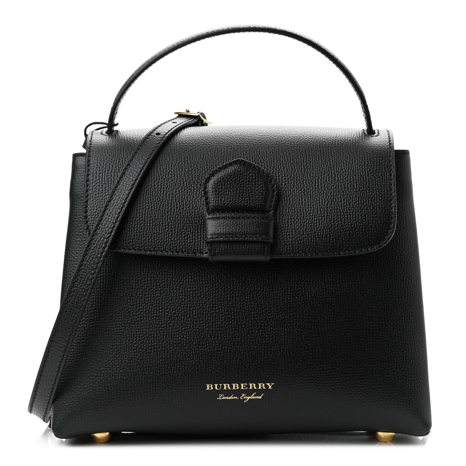 Burberry Derby Calfskin House Check Small Camberley Black 1 of 10