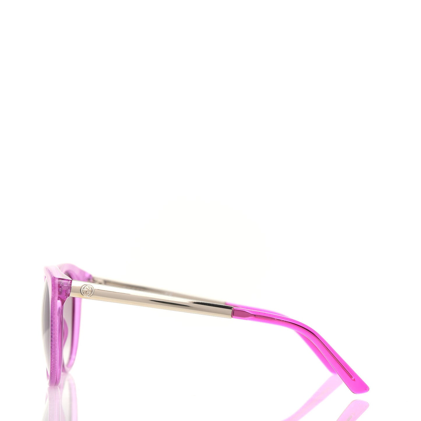Acetate Embossed Round Sunglasses GG3674/S Fuchsia