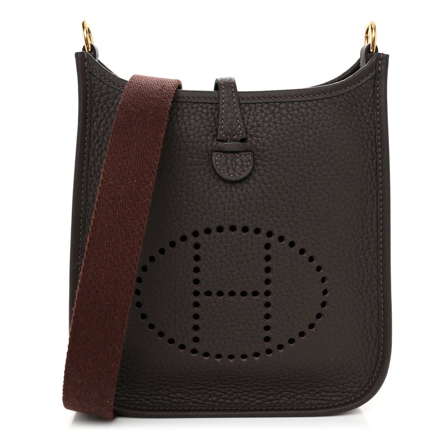 Hermes Taurillon Clemence Amazone Evelyne TPM Macassar Havane 1 of 11