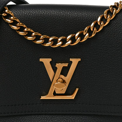 Louis Vuitton Grained Calfskin Lockme Chain Bag PM Black 6 of 8