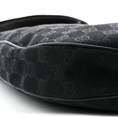 Gucci Monogram Medium Half Moon Hobo Black 9 of 10