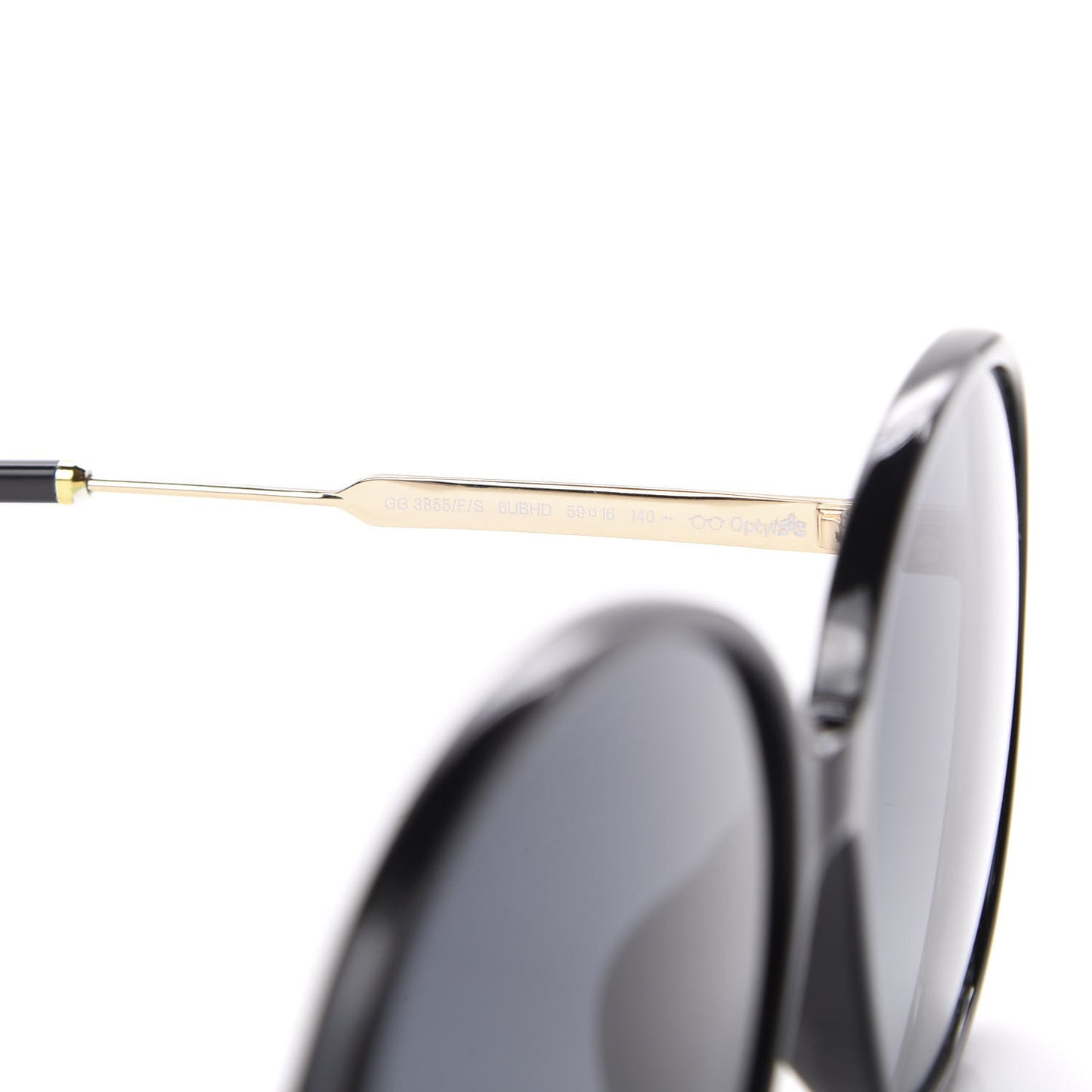 Round Frame Sunglasses GG3855/F/S Black