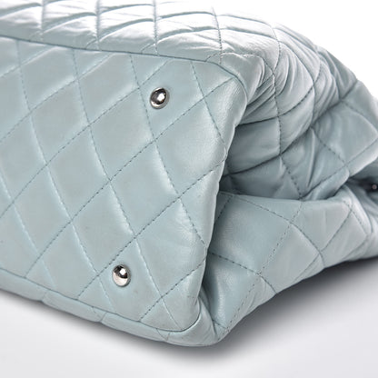 Chanel Lambskin Quilted Daily Shopping Tote Light Blue 6 of 19