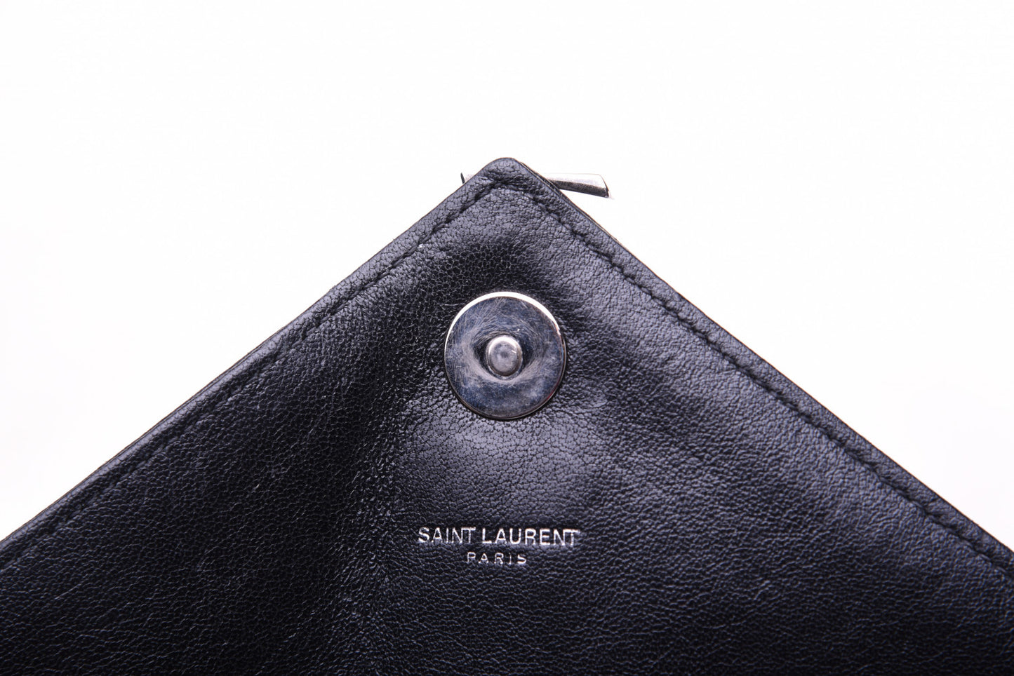 Sheepskin Matelasse Chevron Monogram Large College Satchel Black