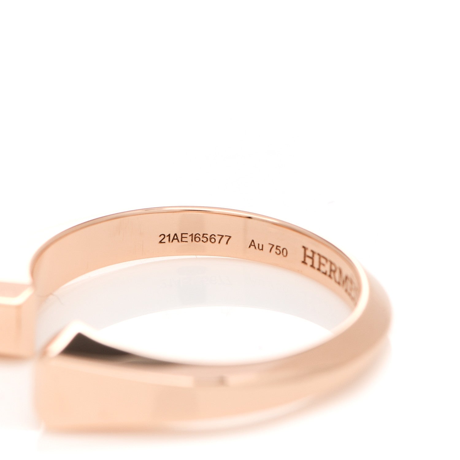 Hermes 18K Rose Gold PM Clou de Forge Ring 50 5.25 4 of 8