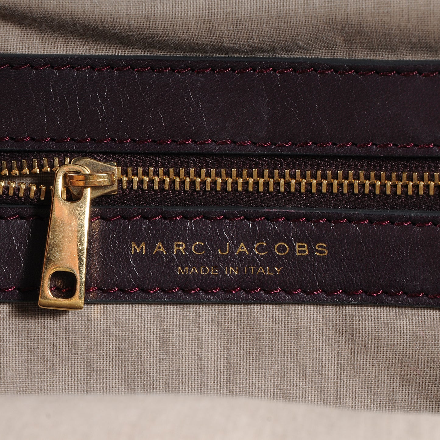 Calfskin Quilted Elastic Mina Stam Plum