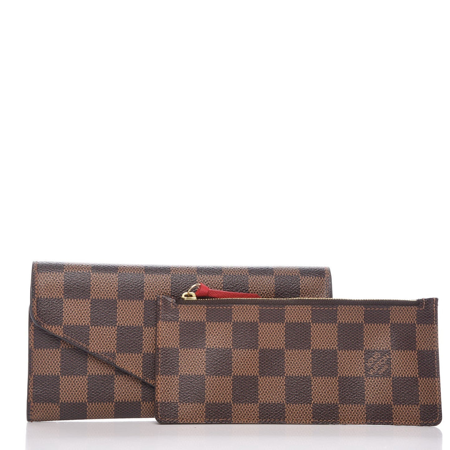 Damier Ebene Josephine Wallet Red