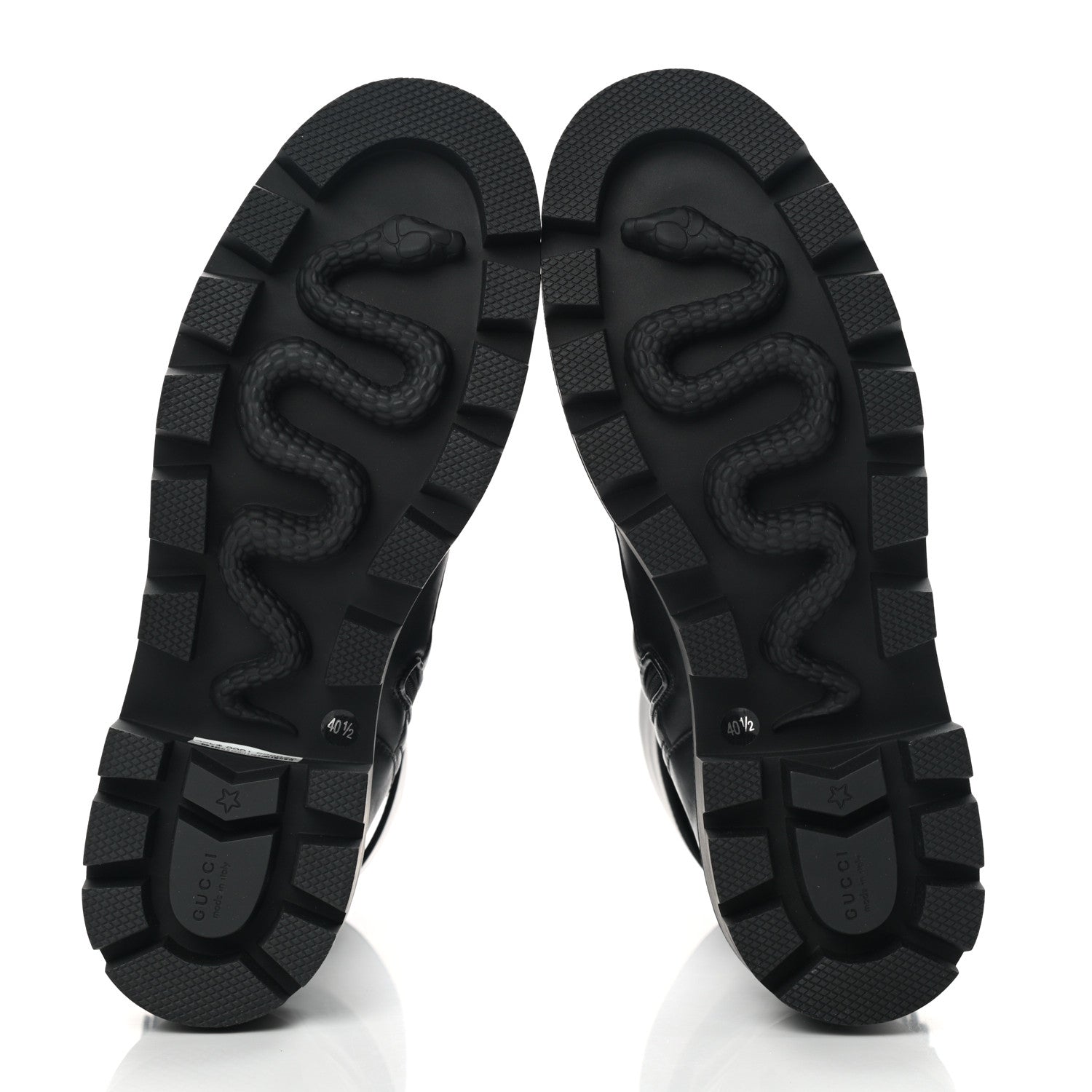 Gucci Nappa Frances GG Matelasse Platform Combat Boots 40.5 Black 5 of 8