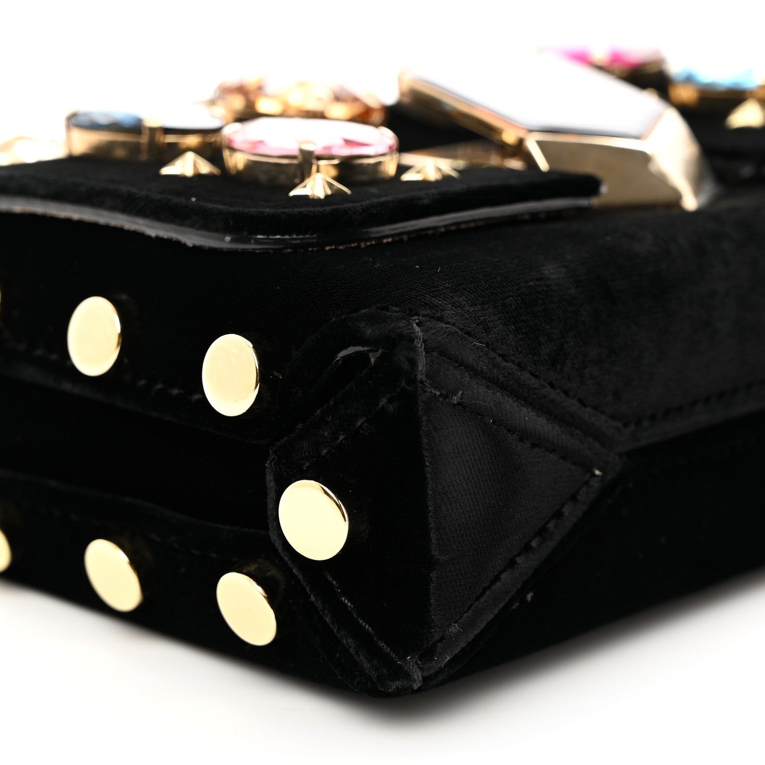 Jimmy Choo Velvet Lockett Petite Shoulder Bag Black 9 of 10