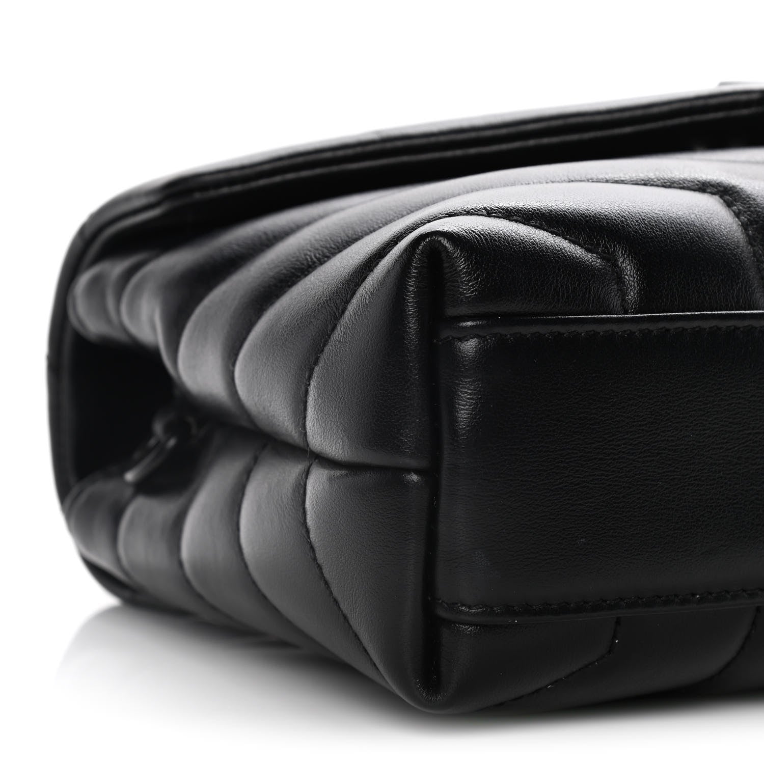 Saint Laurent Calfskin Y Quilted Monogram Toy Loulou Crossbody Bag Black 9 of 16