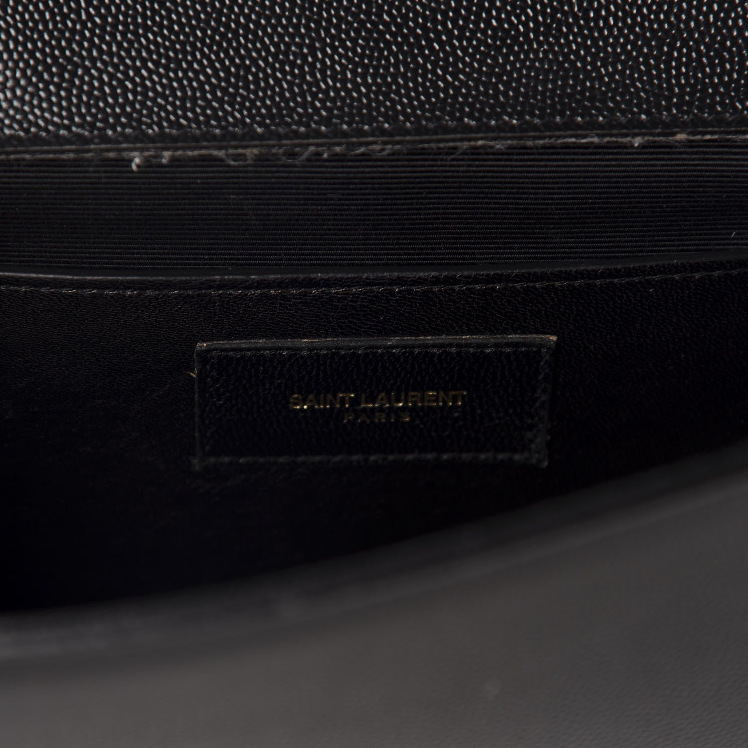 Saint Laurent Grain De Poudre Monogram Cassandre Clutch Black 8 of 10